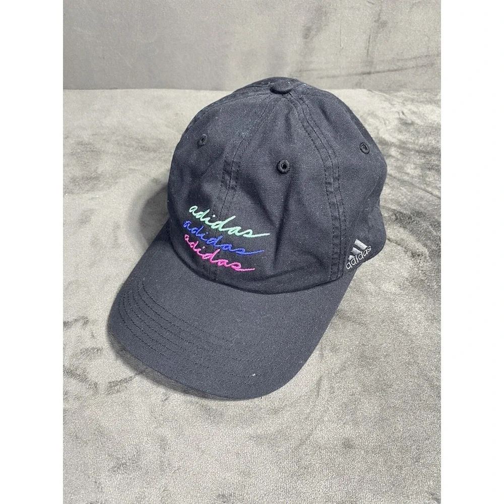 Adidas Hat Cap Strap Back Black Feather Light Aeroready Tennis Golf‎ Signature
